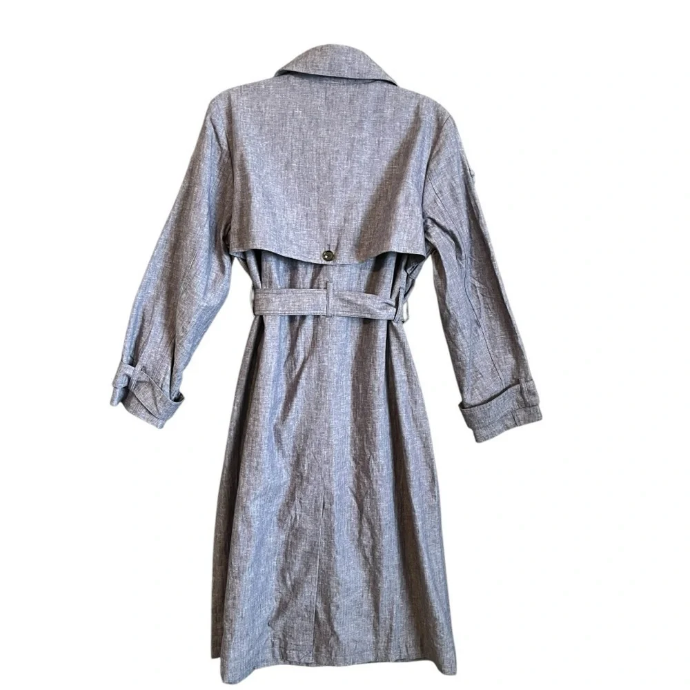 Banana Republic Classic Herringbone Linen Blend Trench Coat